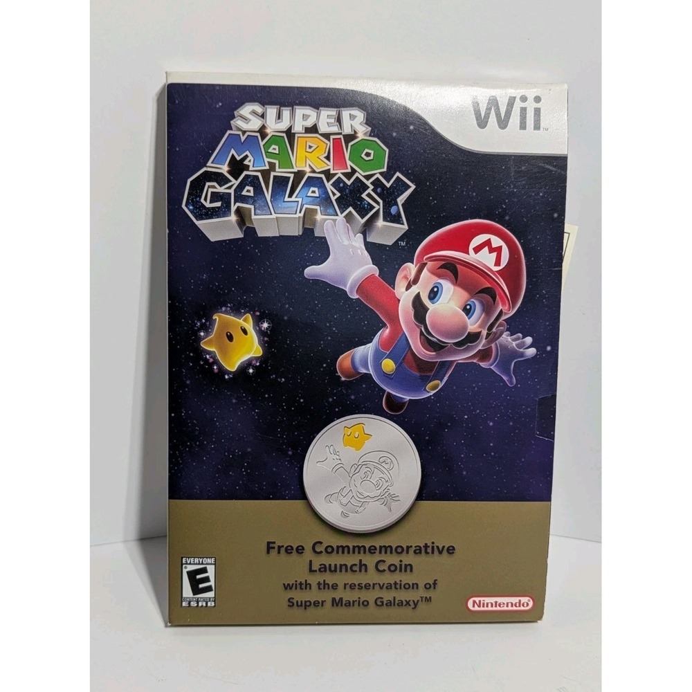 Nintendo WII Super Mario Galaxy Commemorative Launch Coin ~ New Cond. Open Box
